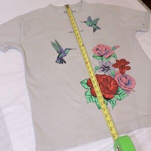 YoungLA Gray Floral Graphic Men's Shirt